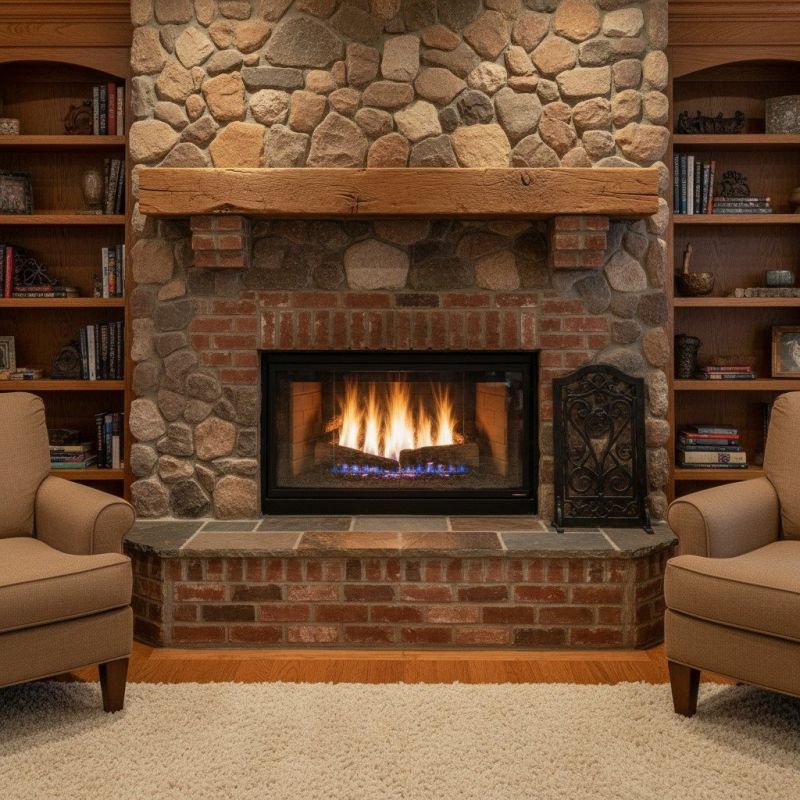 Design Styles For Brick And Stone Gas Fireplace Installations
