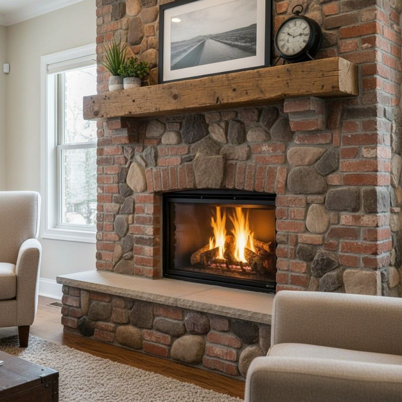 Design Styles For Brick And Stone Gas Fireplace Installations